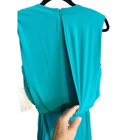 Women's Size 10 Harper Rose Sleeveless Wide-Leg Cropped Green Jumpsuit - Picture 6 of 13